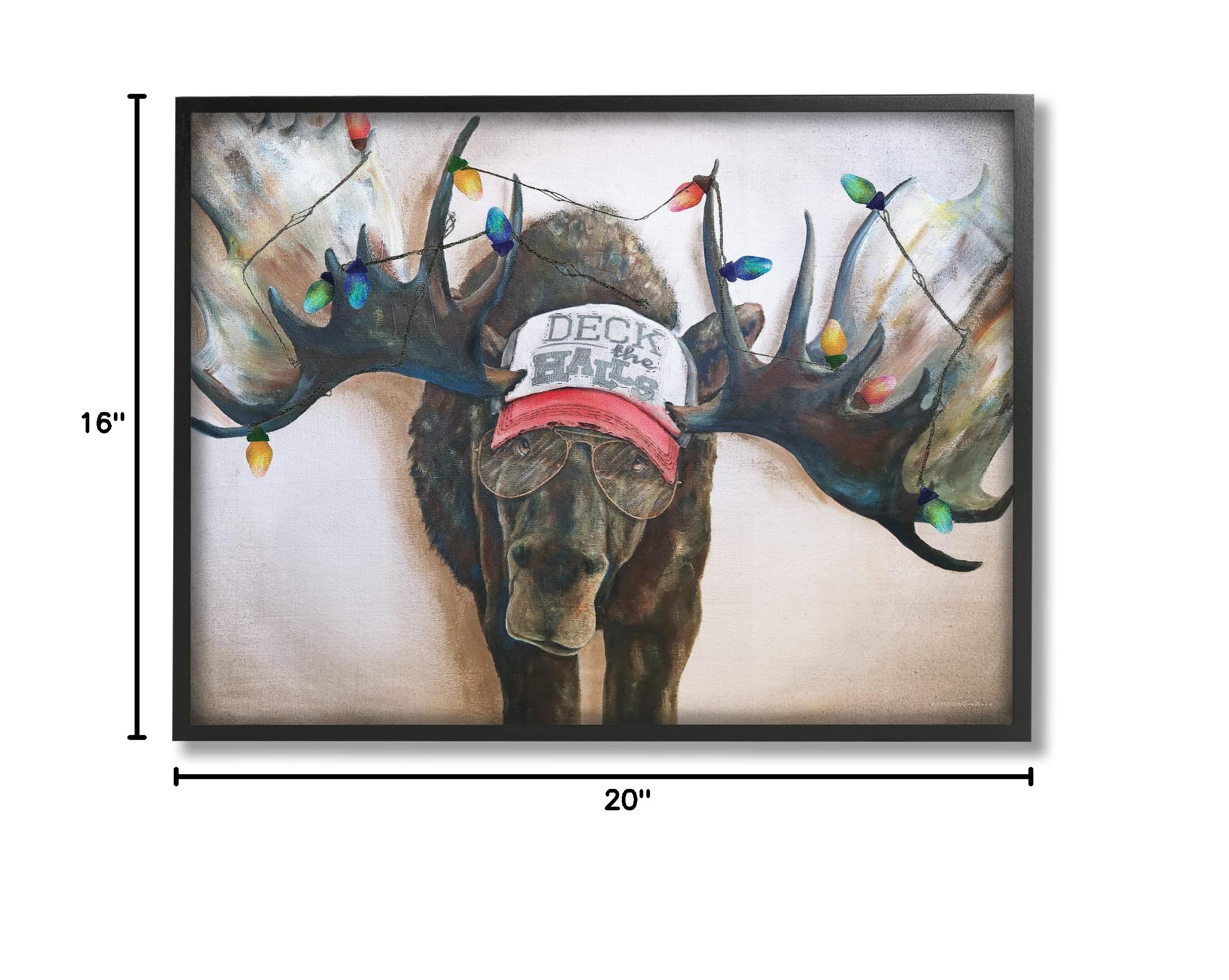 Stupell Industries Holiday Lights Moose Antlers Christmas Hat - Festive Deer Headband for Xmas Parties & Winter Celebrations - Perfect for Holiday Photos, Ugly Sweater Contests & Family Gatherings
