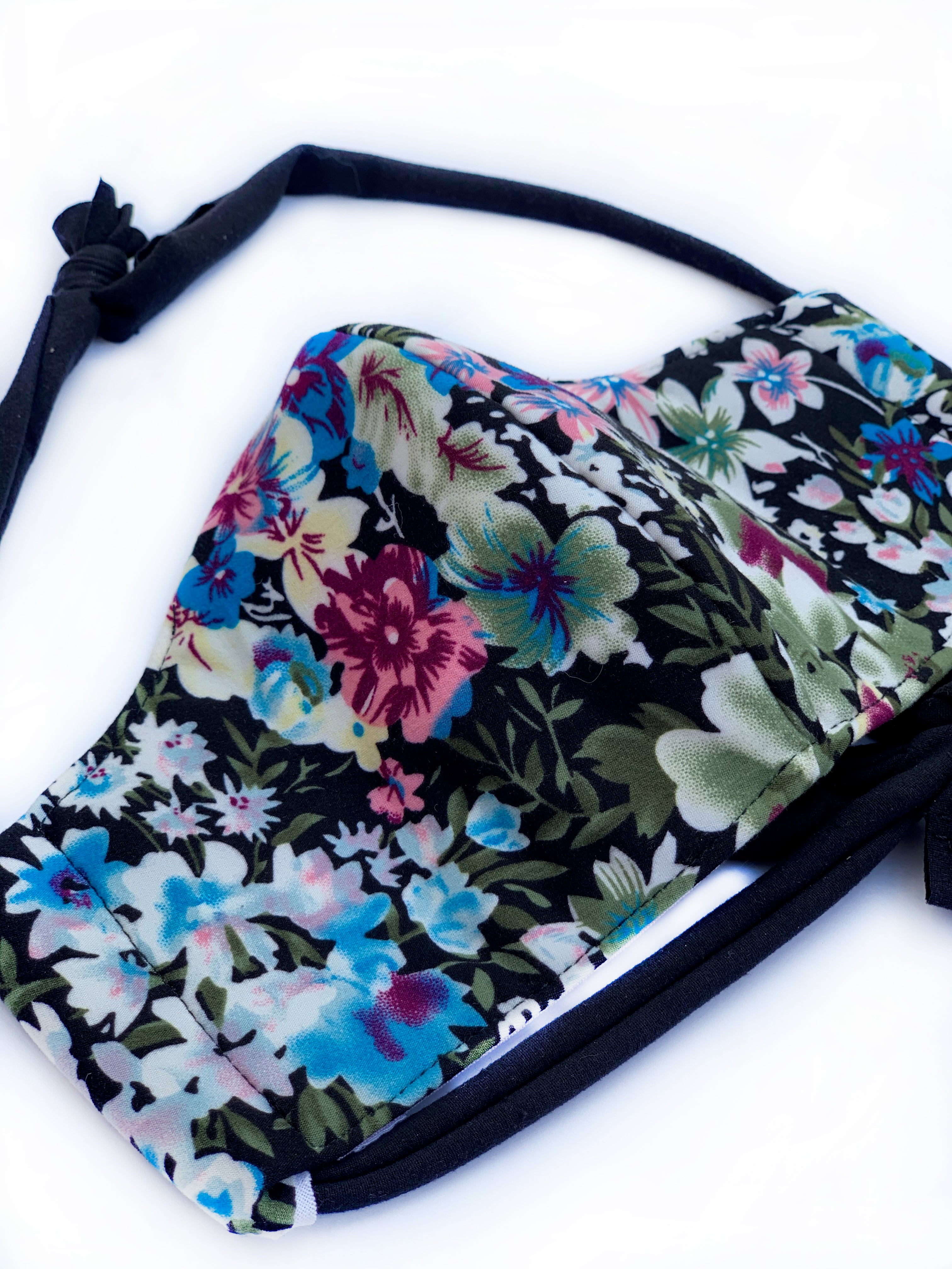 Floral Print Face Mask with Adjustable Ear Loops - Breathable & Comfortable for Women - Perfect for Spring Outdoors, Shopping & Travel