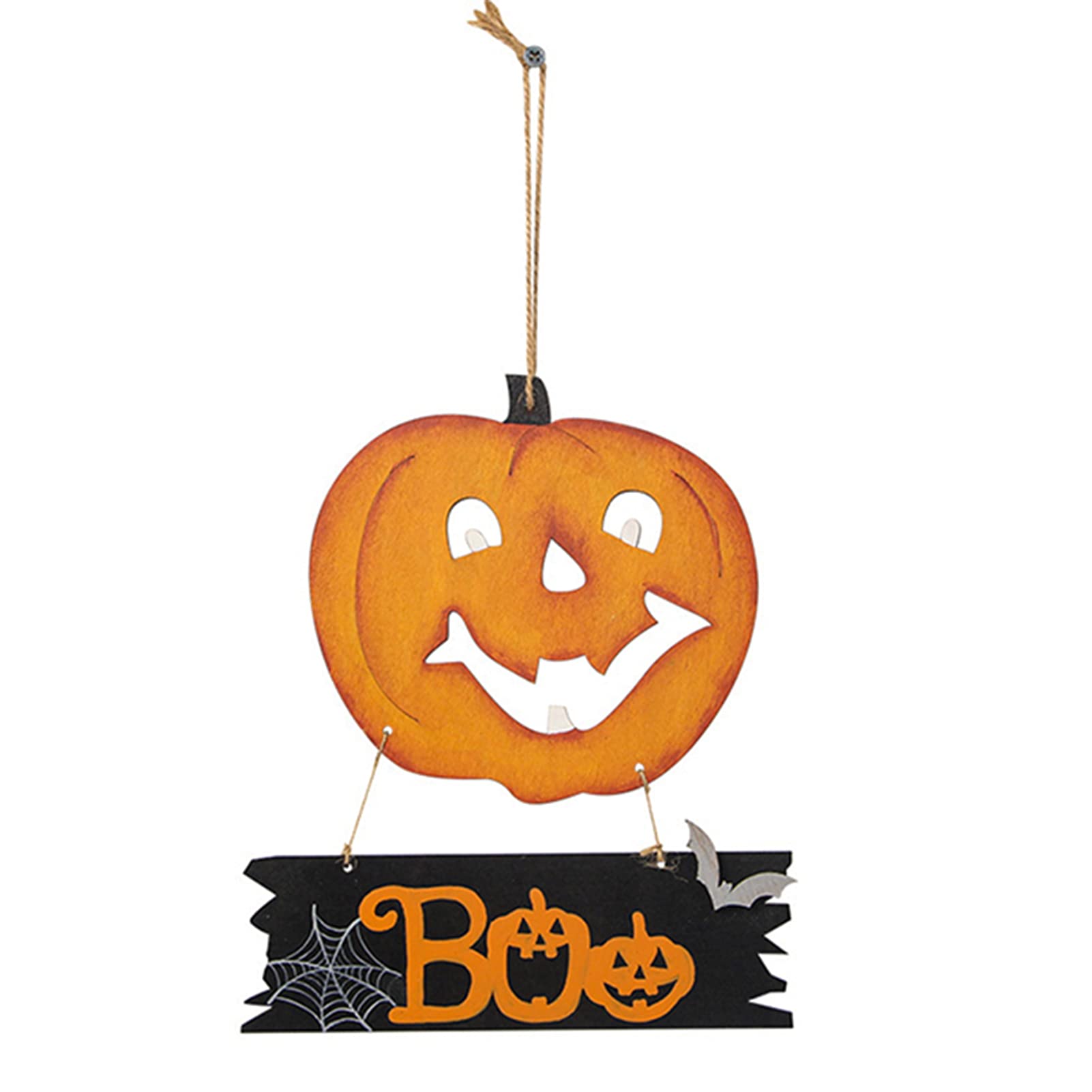VALINK Halloween Wooden Hanging Ornament - Hand-Painted Wall Decor for Home, Living Room, Bedroom - Spooky Holiday Party & Seasonal Home Decoration