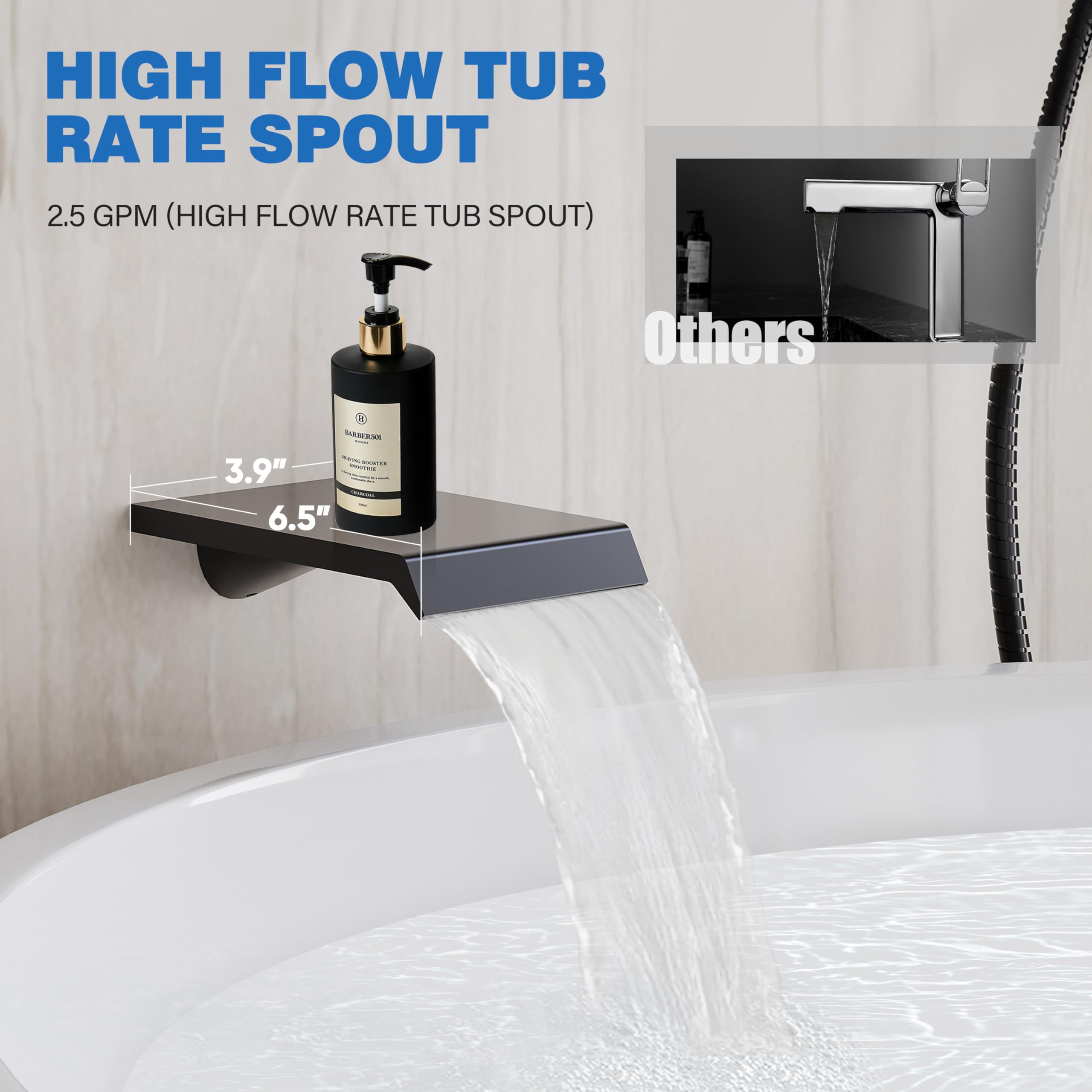 Premium Matte Black All-Metal Shower System with 10