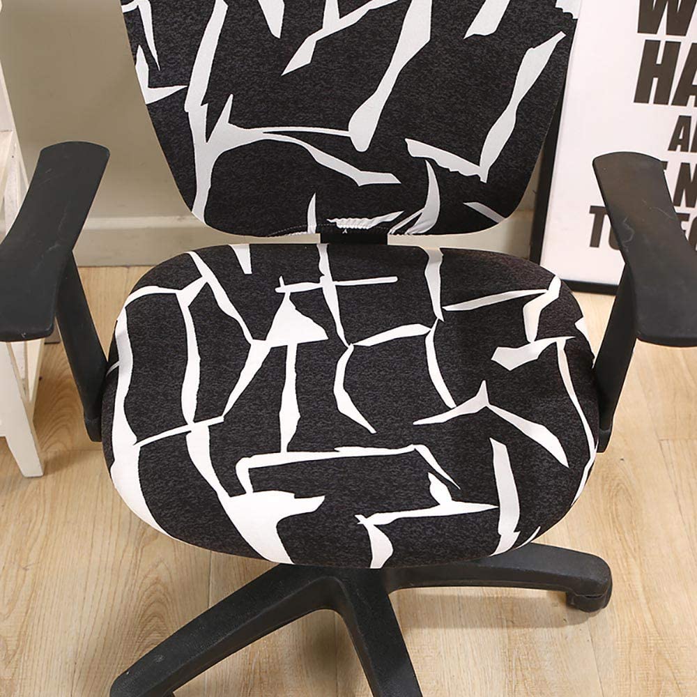 Melaluxe Universal Stretchable Office Chair Cover - Protective Slipcover for Computer & Rotating Chairs | Home Office & Gaming Setup Accessory
