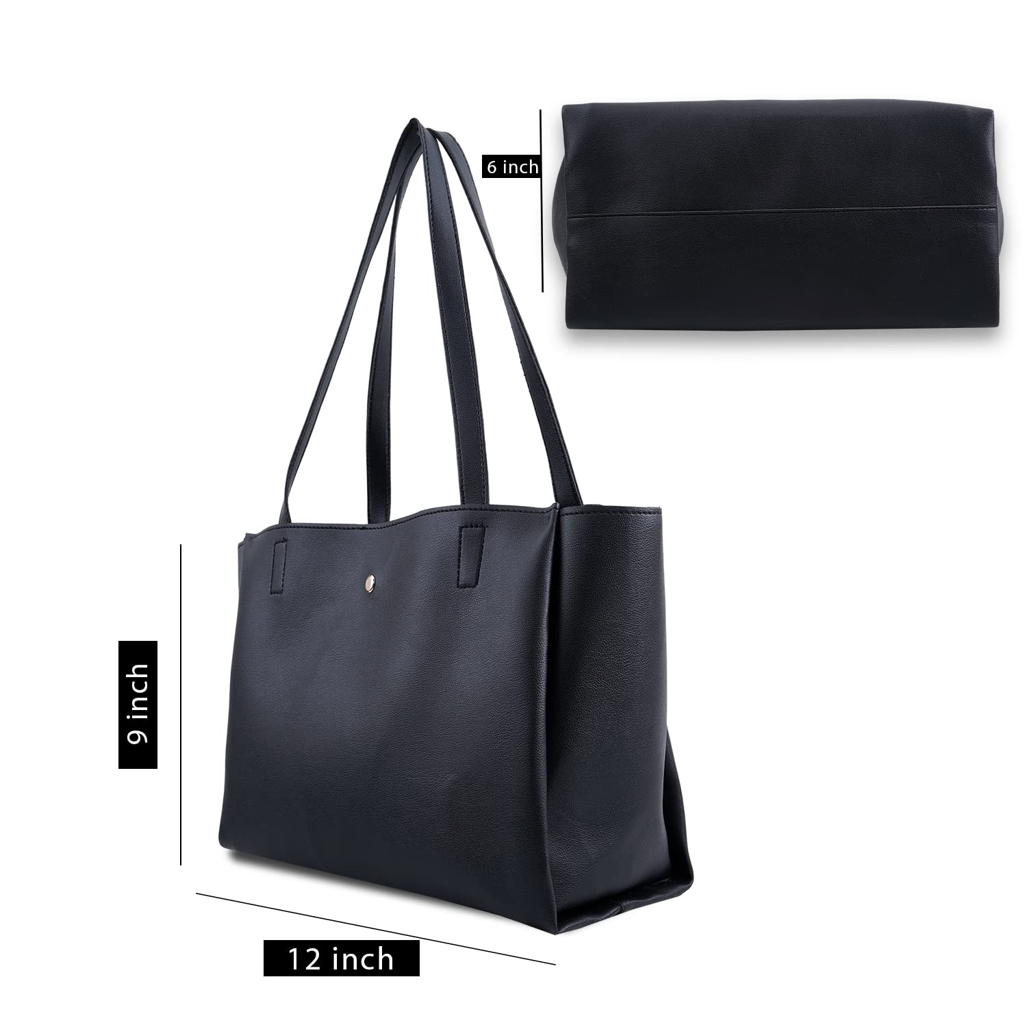 Brightfashion Women's Stylish PU Leather Tote Bag in Pink - Perfect for Work, Travel & Everyday Use