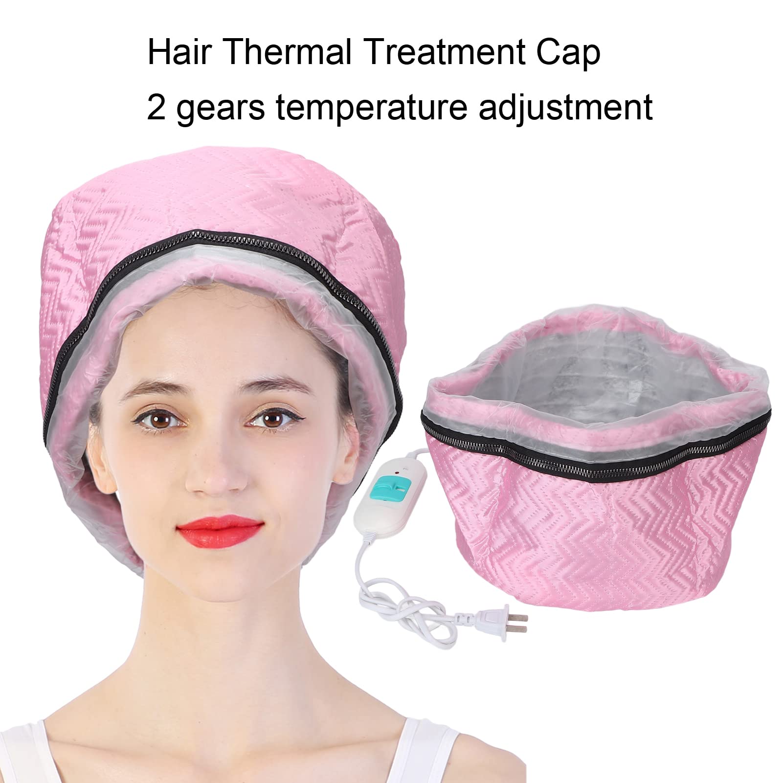 Electric Heat Cap for Hair Treatment - Portable & Nourishing with Temperature Control | Perfect for Home Use & Travel Hair Care Routine