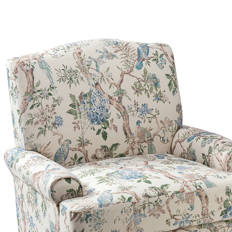 Dominik Armchair - Modern Accent Chair for Living Room, Bedroom & Office - Stylish Upholstered Lounge Chair with Wooden Legs - Perfect for Relaxing, Reading & Decor