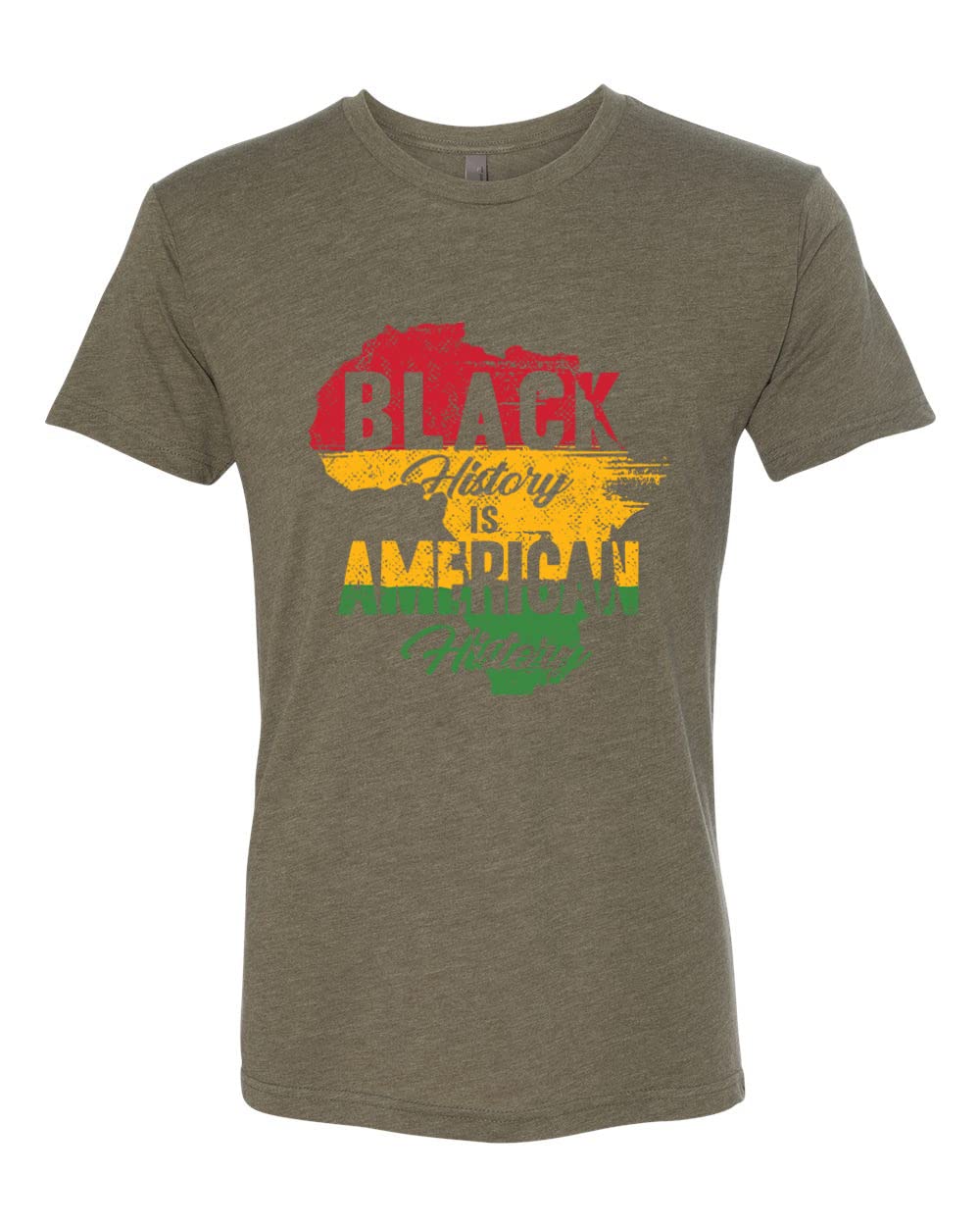Black History is American History Black Pride Men's Premium Tri-Blend T-Shirt - Comfortable & Stylish for Casual Wear, Social Events & Black History Month Celebrations