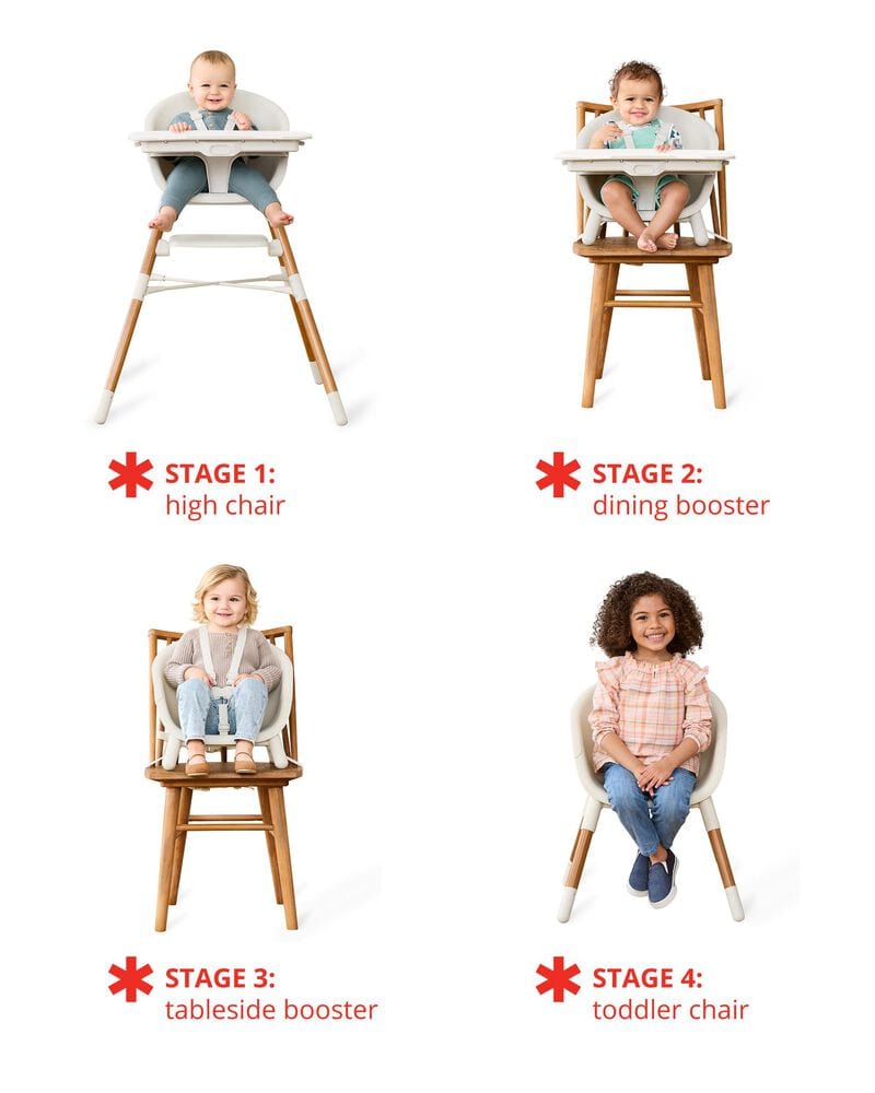 Skip Hop EON 4-in-1 Convertible High Chair - Adjustable Baby Feeding Seat with Removable Tray - Modern Nursery Furniture for Toddlers - Perfect for Dining, Snacking & Playtime at Home