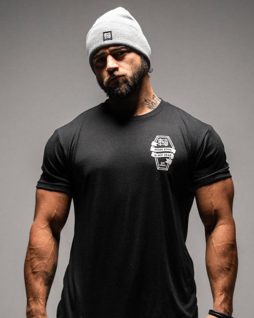 Work Ethic Tee - Black & White Cotton T-Shirt for Men & Women | Casual Workwear & Everyday Comfort