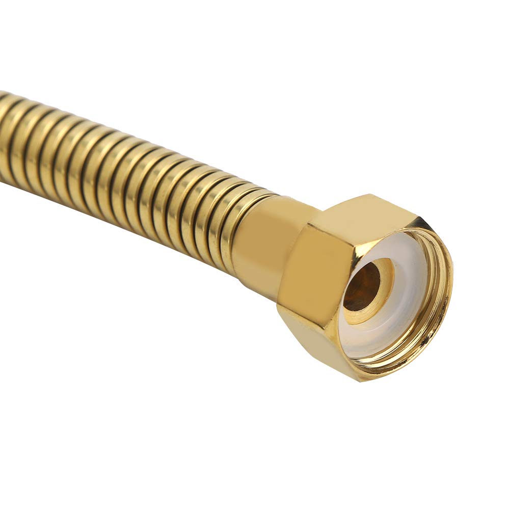 Premium Stainless Steel Shower Hose - 1.5m/59in G1/2in Gold Handheld Shower Hose for Bathroom, Bidet Sprayer & Bathing Accessories - Ideal for Shower Upgrades, Spa-Like Experience & Bathroom Renovations