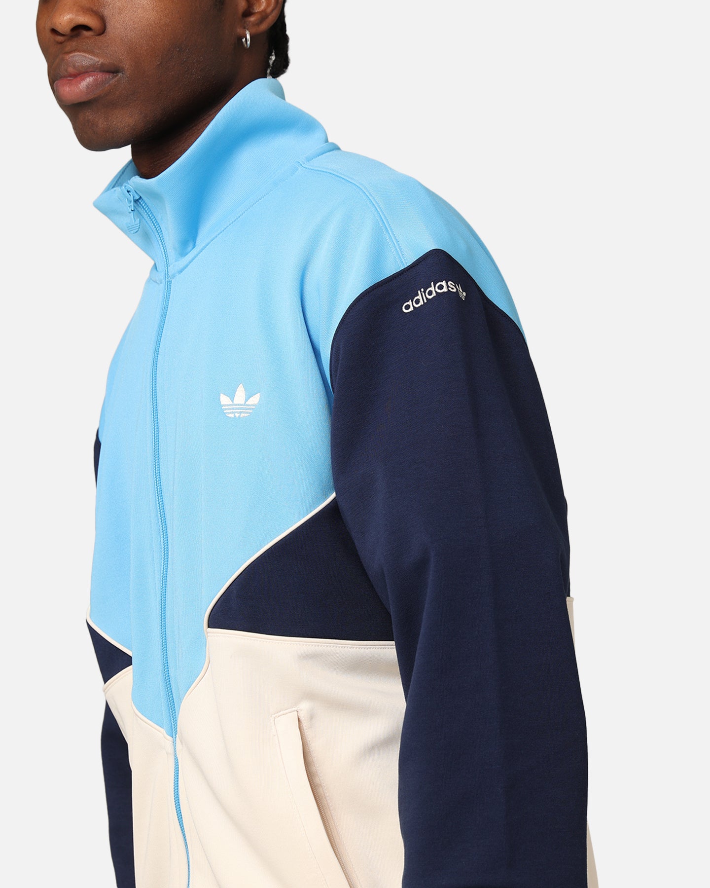 Adidas Adicolor Track Top Jacket - Semi Blue Burst/Wonder White/Night Indigo - Men's Athletic Running Hoodie for Gym & Streetwear Fashion