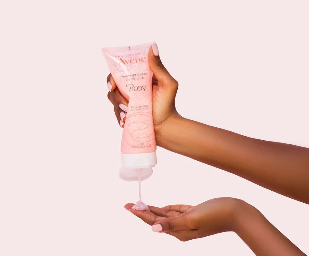 Avene Gentle Body Scrub - Soothing Exfoliator for Sensitive Skin | Hydrating & Fragrance-Free | Perfect for Dry Skin Care & Post-Waxing Treatment