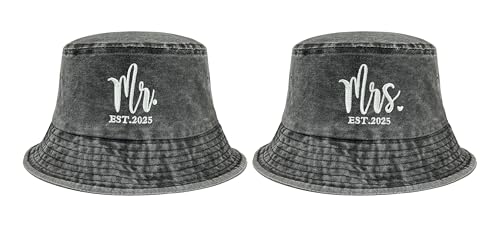 Mr Mrs Est. 2025 (Washed Black & Black)