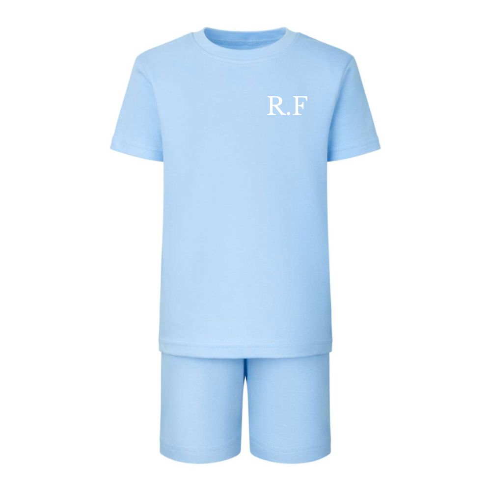 Personalized Initial T-Shirt & Shorts Set for Men & Women - Custom Monogram Cotton Outfit - Perfect for Casual Wear, Beach Vacation & Summer Outings
