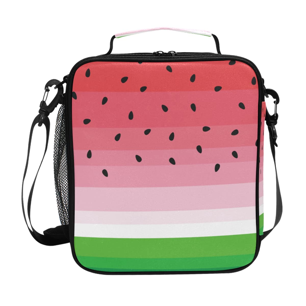 Insulated Watermelon Lunch Bag for School, Work & Travel - Adjustable Strap Cooler Tote for Kids, Women & Men - Perfect for Picnics, Fishing & Outdoor Activities