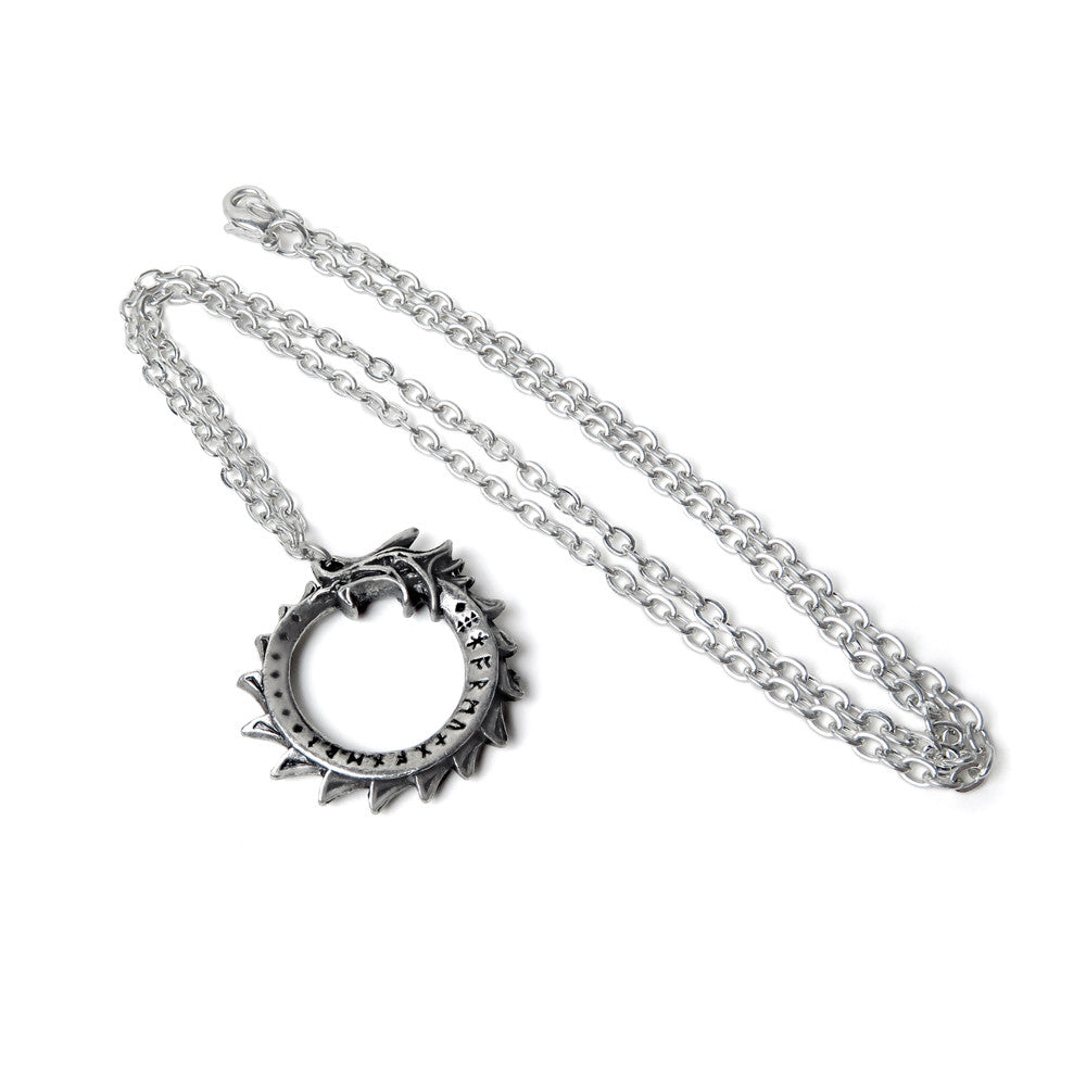 Jormungand Norse Mythology Viking Pendant Necklace - Viking Jewelry for Men & Women - Perfect for Cosplay, LARP, and Norse Pagan Fashion