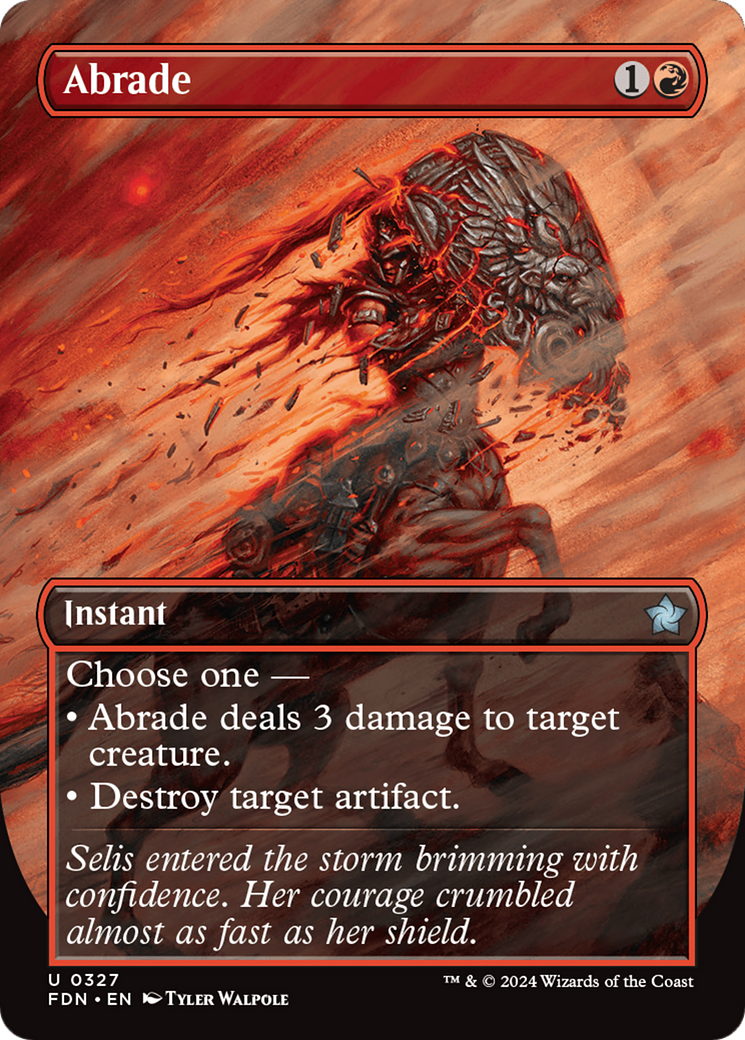 Abrade (Borderless) - Magic: The Gathering MTG Foundations Card | Perfect for Collectors & Competitive Play