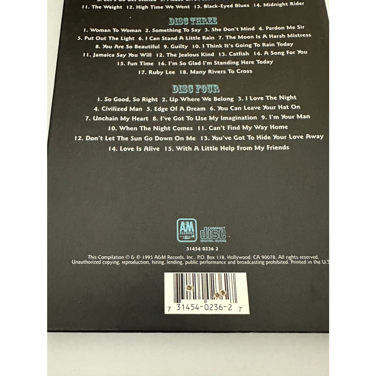 Joe Cocker The Long Voyage Home 4 CD Box Set with Booklet - 1995 Limited Edition Collectible Music Album for Audiophiles & Classic Rock Fans - Perfect for Home Listening, Car Rides & Gift Giving