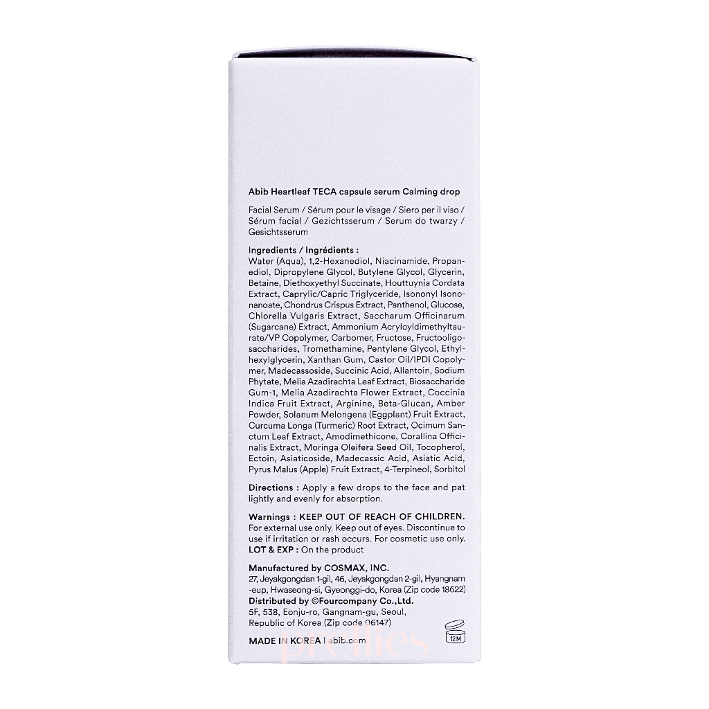 Abib Heartleaf TECA Capsule Serum - 50ml Soothing Facial Treatment for Sensitive Skin | Reduce Redness & Hydrate | Perfect for Daily Skincare Routine & Post-Procedure Care