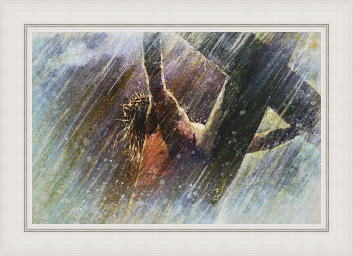 Yongsung Kim Crucifixion Painting - Religious Wall Art for Home & Church Decor - Perfect for Prayer Rooms, Christian Gifts, and Spiritual Spaces