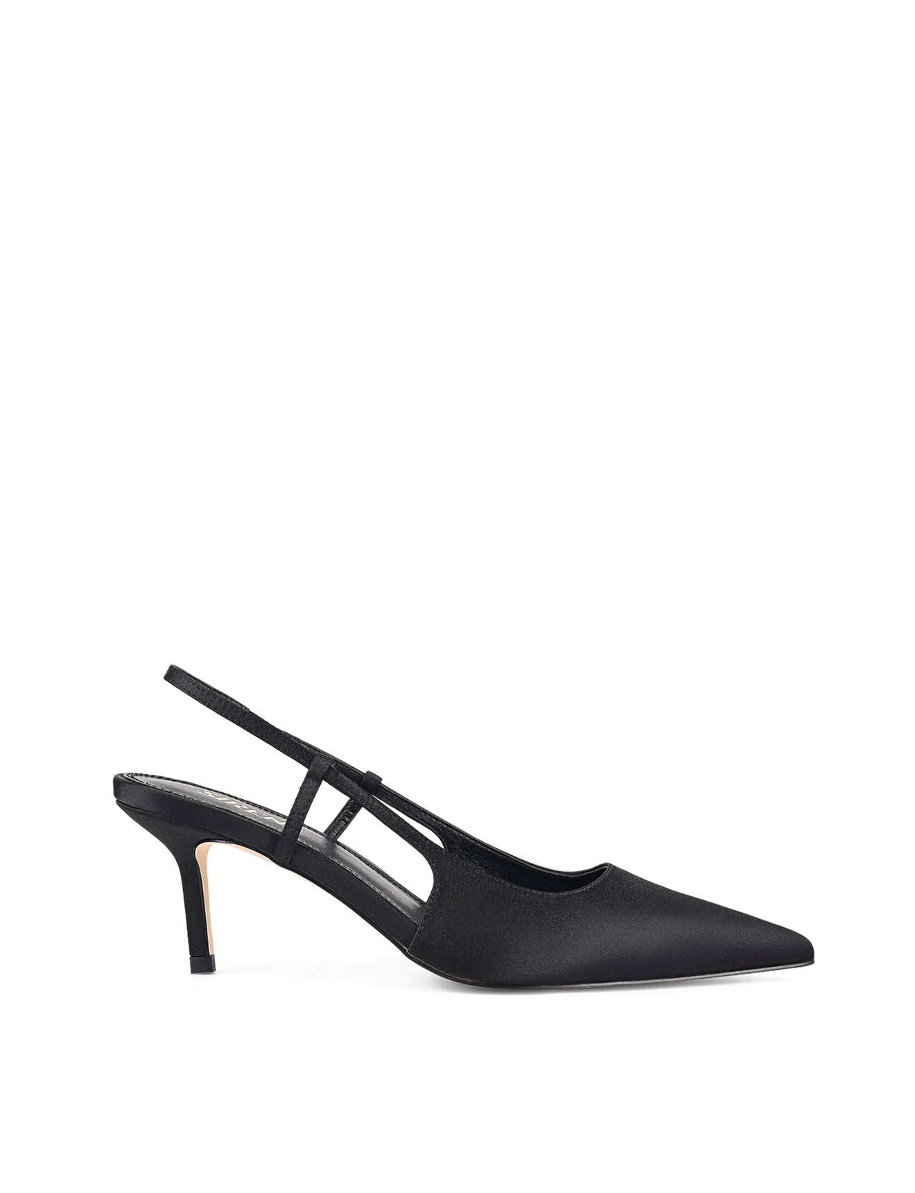 Yohana Women's Black Satin Heeled Slingback Sandals - Elegant Dress Shoes for Weddings, Parties & Evening Events
