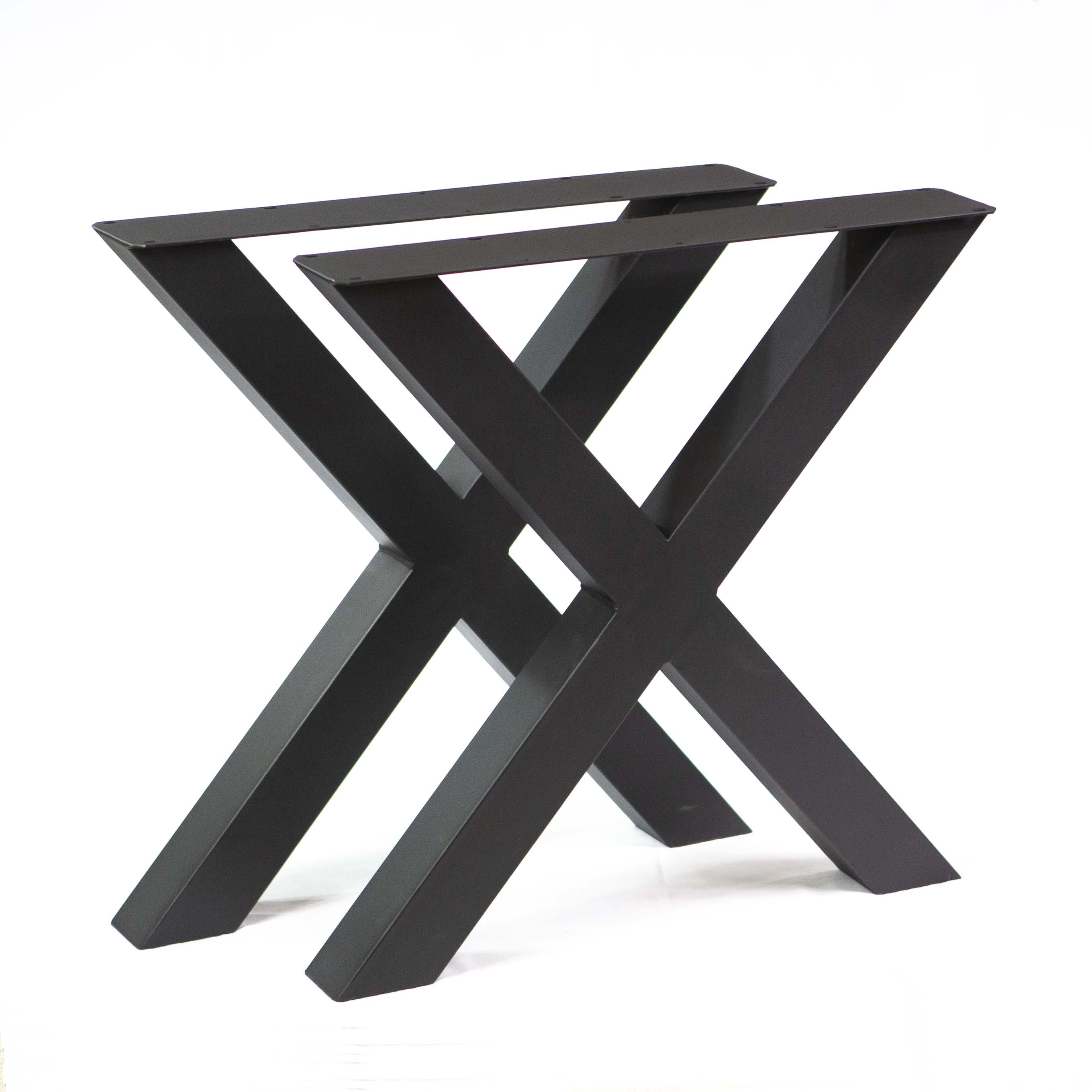 Heavy Duty X-Shaped Dining Table Legs - 1 Pair (71cm x 71cm) for Sturdy Table Tops - Perfect for Kitchen, Restaurant & Outdoor Dining Furniture