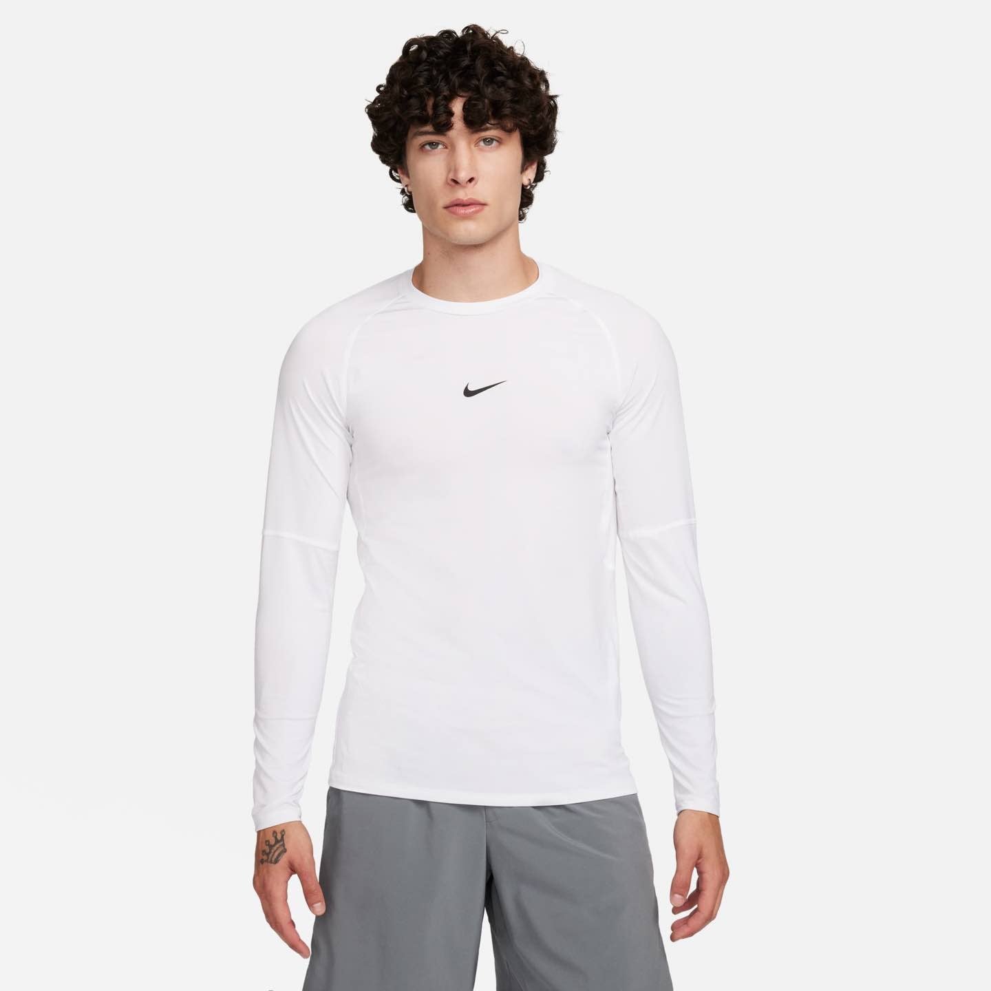 Nike Pro Men's Dri-FIT Slim Long Sleeve Workout Shirt - Moisture Wicking Compression Top for Gym, Running & Training - Style FB7926