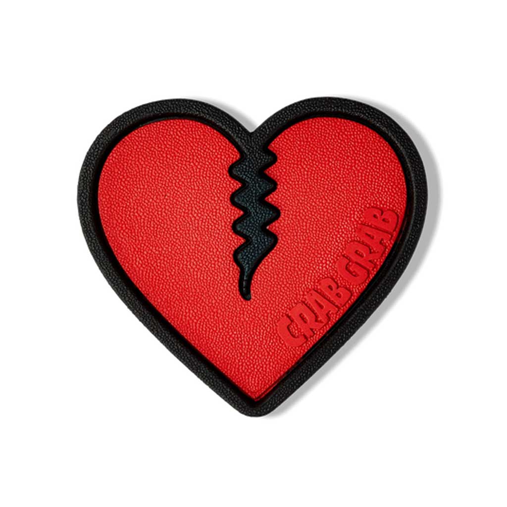 Crab Grab 21/22 Mega Heart Stomp Pad - Non-Slip Snowboard Traction Pad in Red - Perfect for Snowboarding & Winter Sports