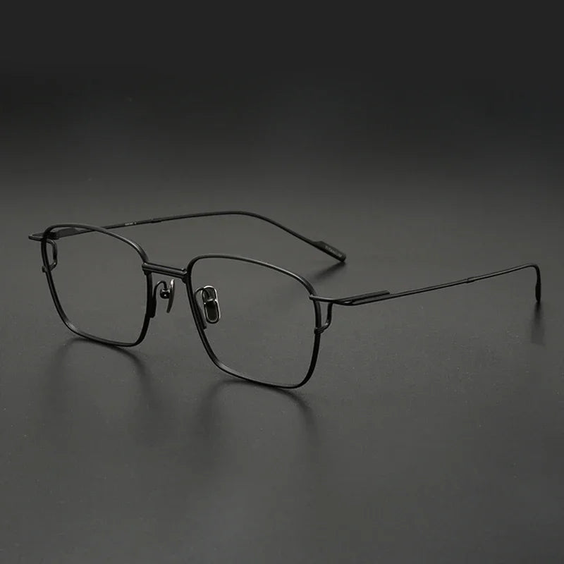 Aror Men's Full Rim Irregular Square Titanium Eyeglasses Frame 10141 - Lightweight Durable Glasses for Work, Reading & Fashion