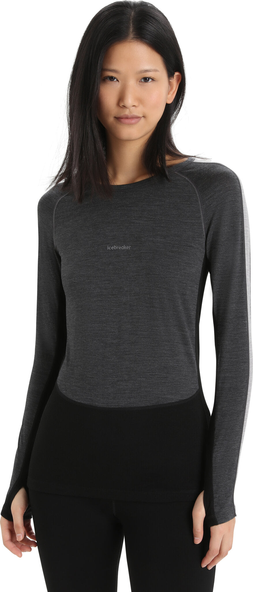 200 ZoneKnit Merino Wool Long Sleeve Thermal Crew Neck Top for Women - Warm Winter Base Layer for Hiking, Skiing & Outdoor Activities