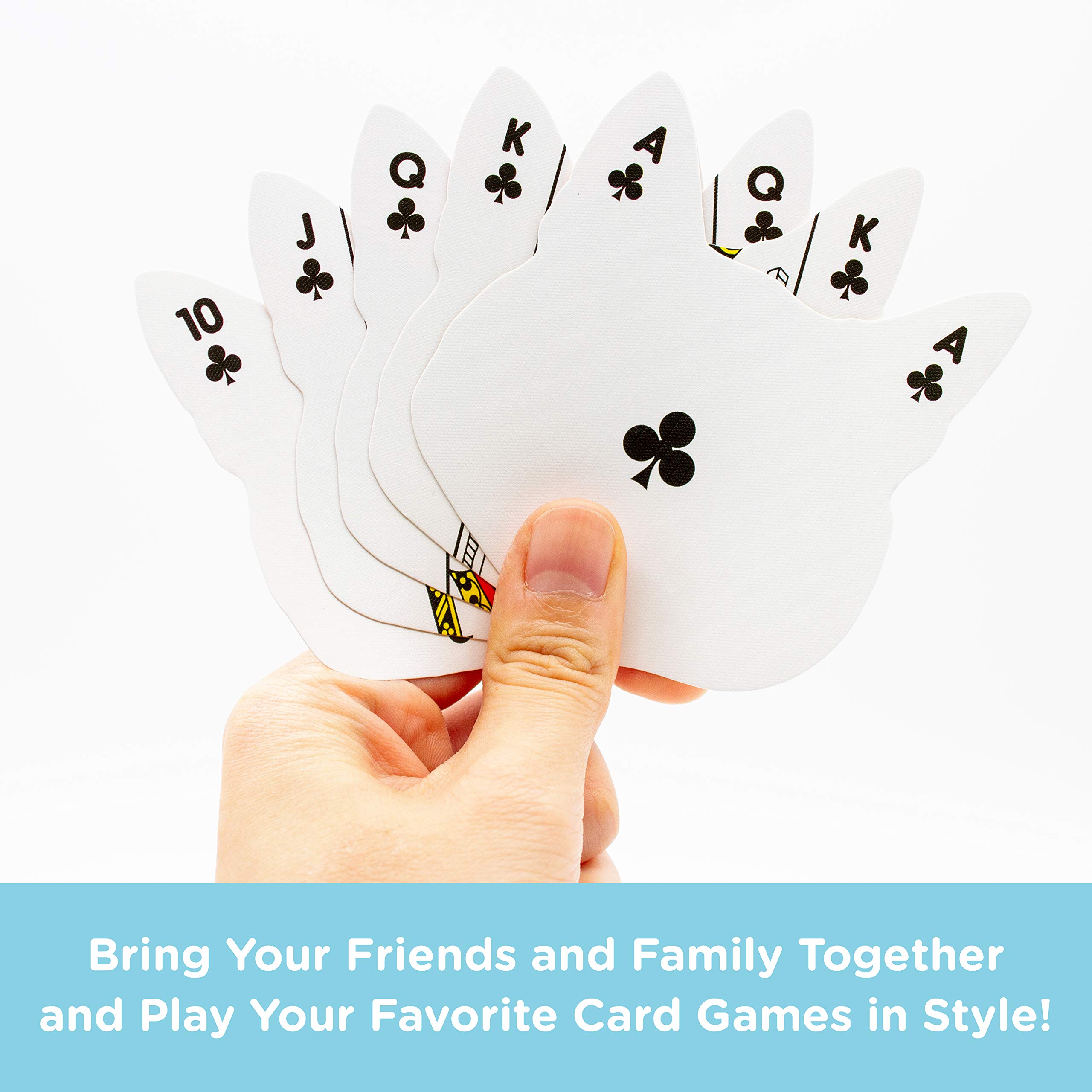 GAMAGO Kitten Playing Cards - Unique Cat-Shaped Deck for Poker, Blackjack & Fun Game Nights - Perfect Gift for Cat Lovers, Birthday Parties, Stocking Stuffers & White Elephant Exchanges - Vibrant Multicolor Design (3 Inches) - Great for Family Gatherings, Travel Games & Themed Parties