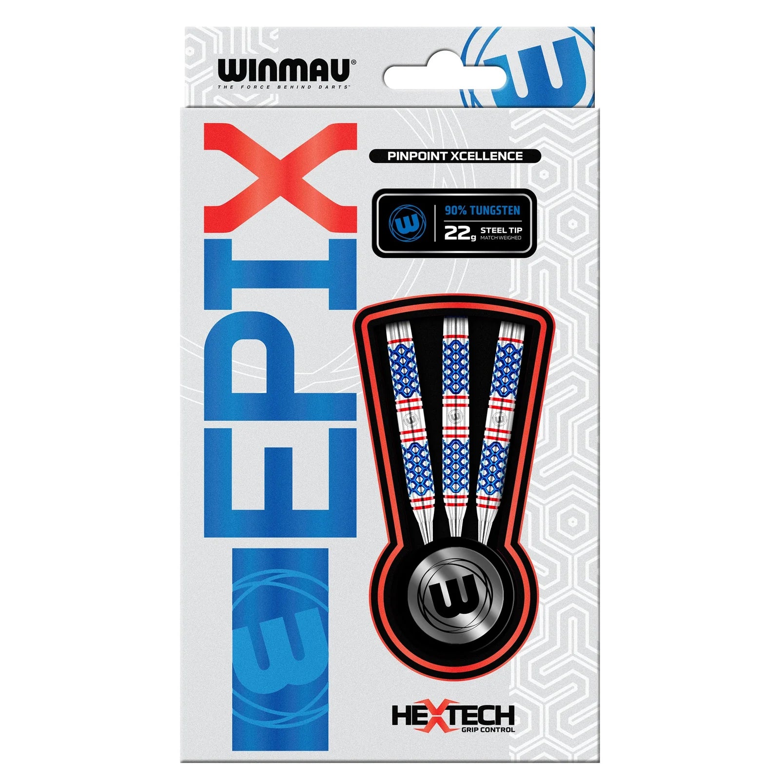 WINMAU Epix Darts - 90% Tungsten Steel Professional Darts Set (22g) for Precision Throwing - Perfect for Bars, Home Game Rooms & Competitive Tournaments