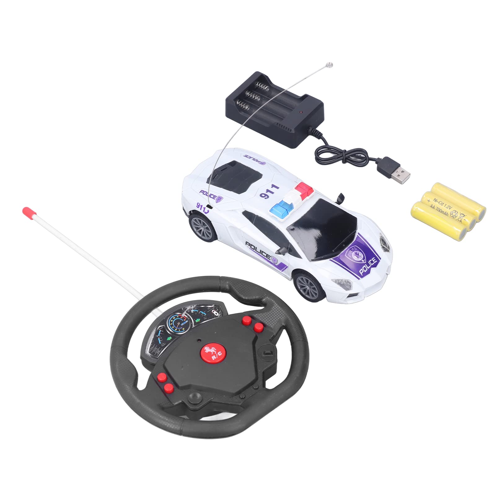 KUIDAMOS 2.4G Wireless RC Car Toy - 1:24 Scale Remote Control Car with Gravity Sensor & Anti-Interference Technology, Steering Wheel Controller - Perfect Gift for Kids & Adults (Indoor/Outdoor Play, Racing Competition, Birthday Present)