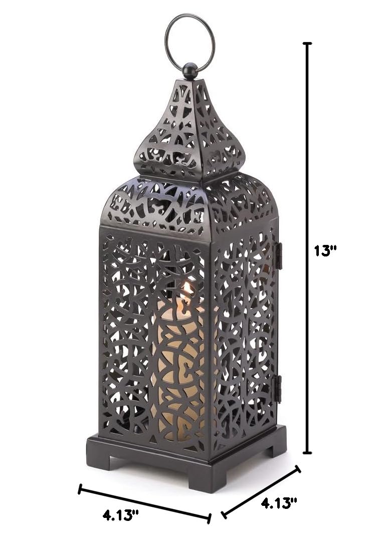 20 Pack Moroccan Tower Candle Lanterns - Handcrafted Metal Wedding Centerpieces for Boho Decor, Garden Party, Outdoor Lighting & Home Décor