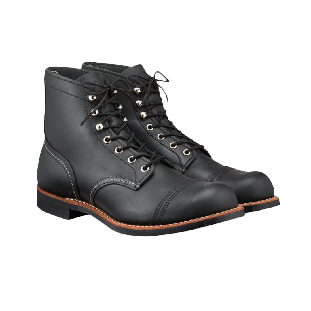 Red Wing Heritage Men's Iron Ranger 8084 Black Harness Leather Boots - Durable Work & Casual Boots for Outdoor, Hiking & Everyday Wear