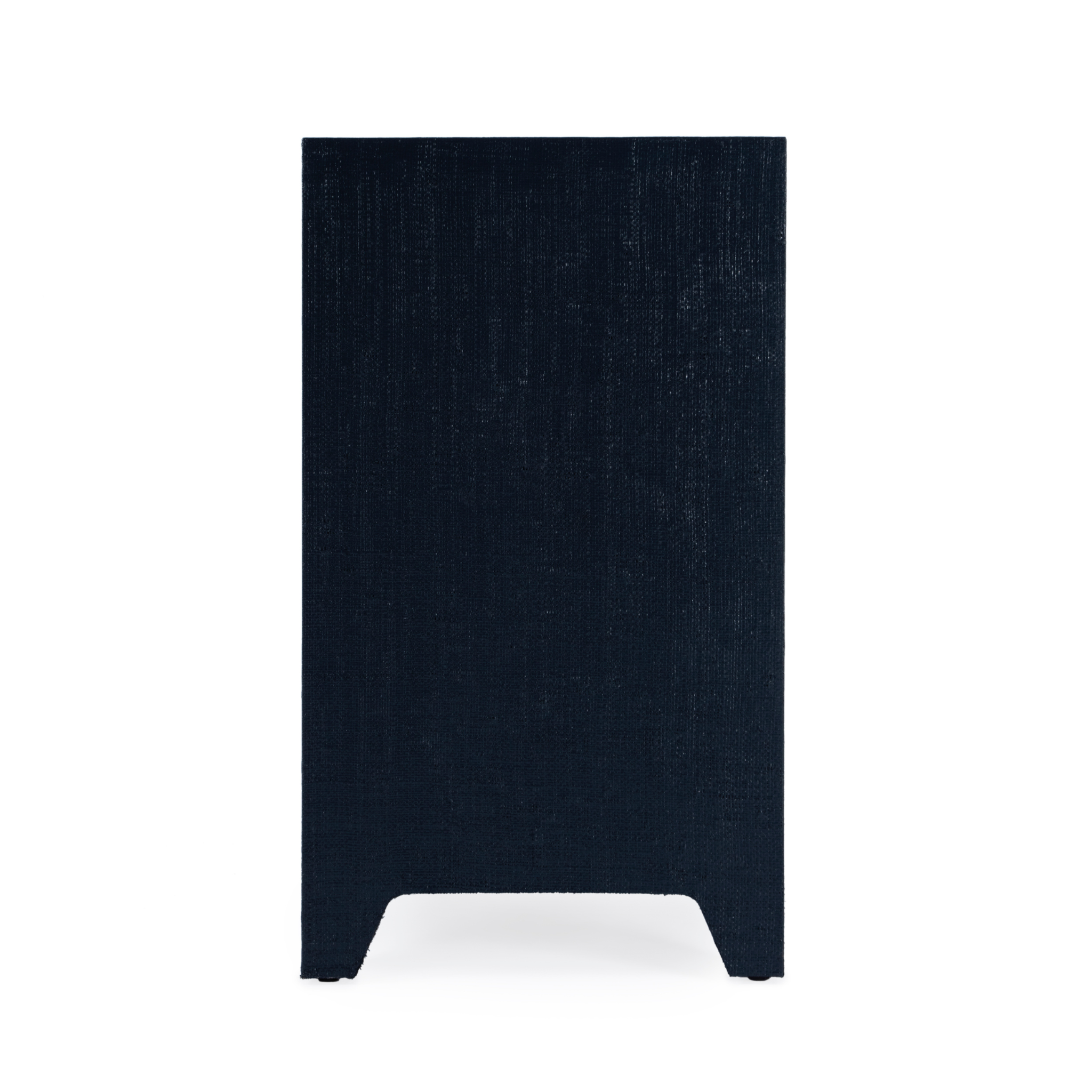 Coastal Navy Saguran Raffia Single Drawer Nightstand - Stylish Bedside Table for Bedroom, Living Room & Guest Room - Perfect for Storage & Home Decor