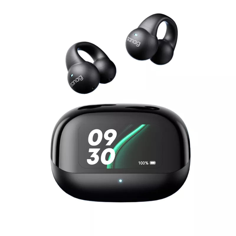 Sanag S2 Pro Wireless Bluetooth Ear Clip Headphones - Open Ear Air Conduction for Running, Cycling & Workouts - Sweatproof & Lightweight Design