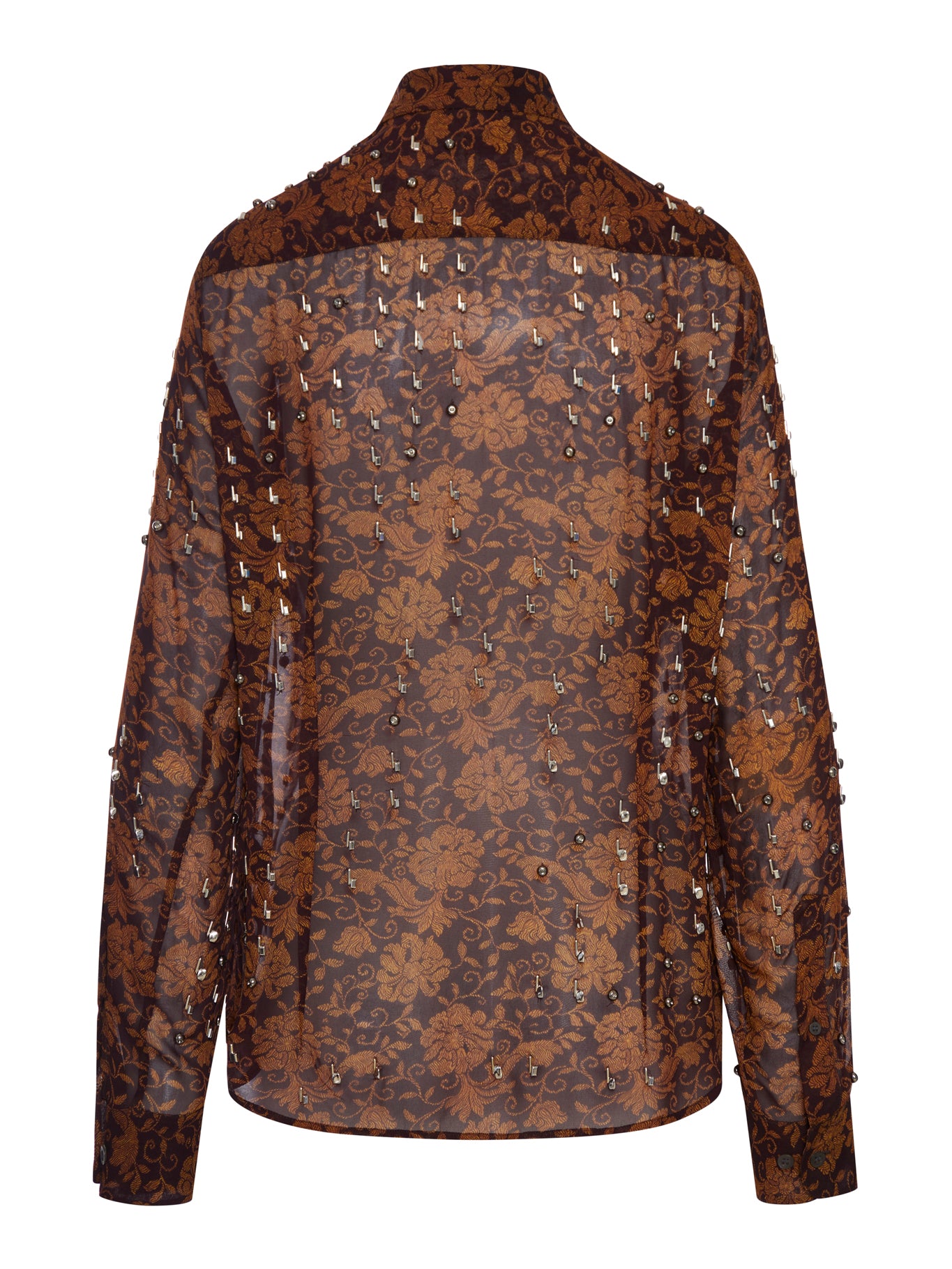 Stylish Floral Print Shirt with Studded Details for Women - Perfect for Casual Outings, Parties & Summer Fashion