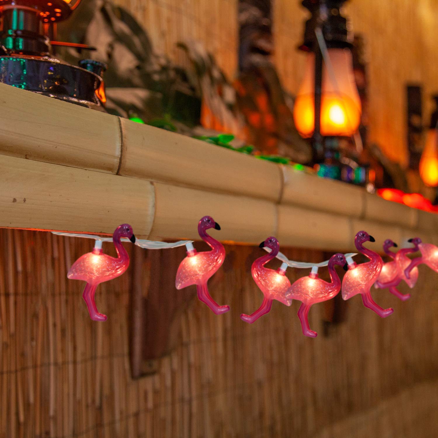 **SUNSGNE Pink Flamingo Outdoor String Lights - Waterproof Fairy Lights for Patio, Garden, Party, Birthday, Wedding & Home Decor - Summer Holiday Decorative Lighting for Bedroom, Backyard & Events**