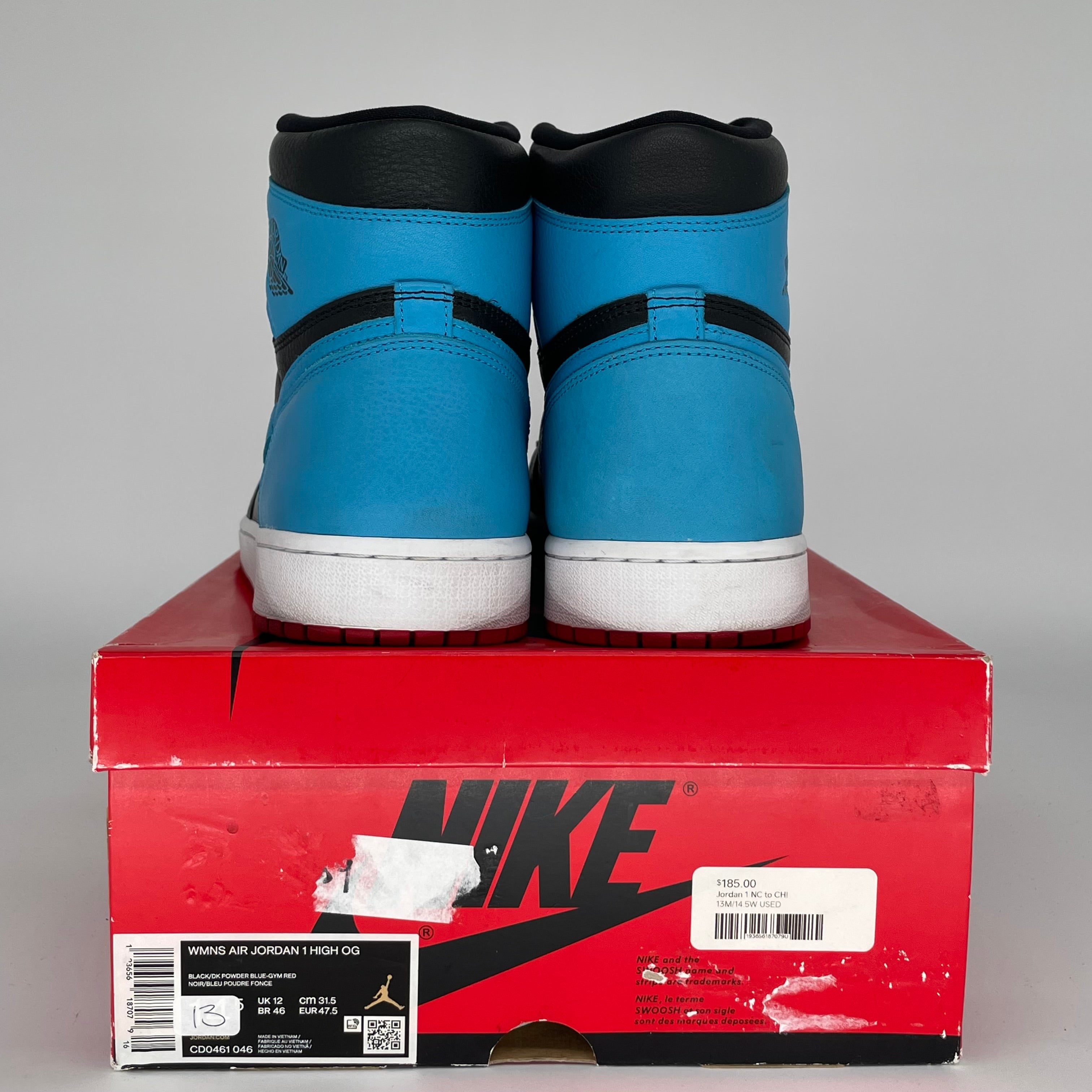 Original Air Jordan 1 UNC to Chicago - Men's Size 13 (CD0461-046) - Retro Basketball Sneakers for Streetwear & Sports Fashion