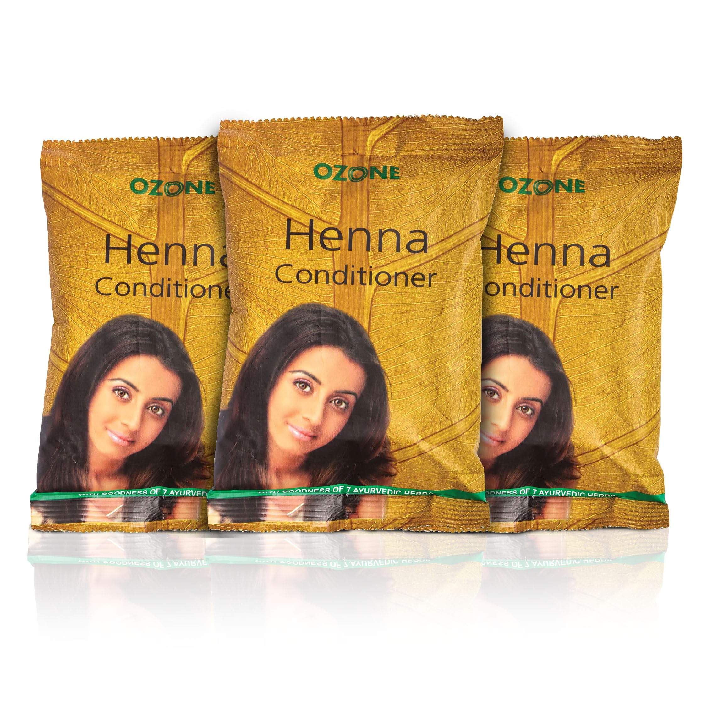Ozone Henna Hair Conditioner for Men & Women – Strengthens & Repairs Damaged Hair with Bhringraj, Amla & Reetha – Paraben, Chemical & Sulfate Free – 100g (Pack of 3) – Perfect for Dry, Frizzy Hair & Daily Nourishment