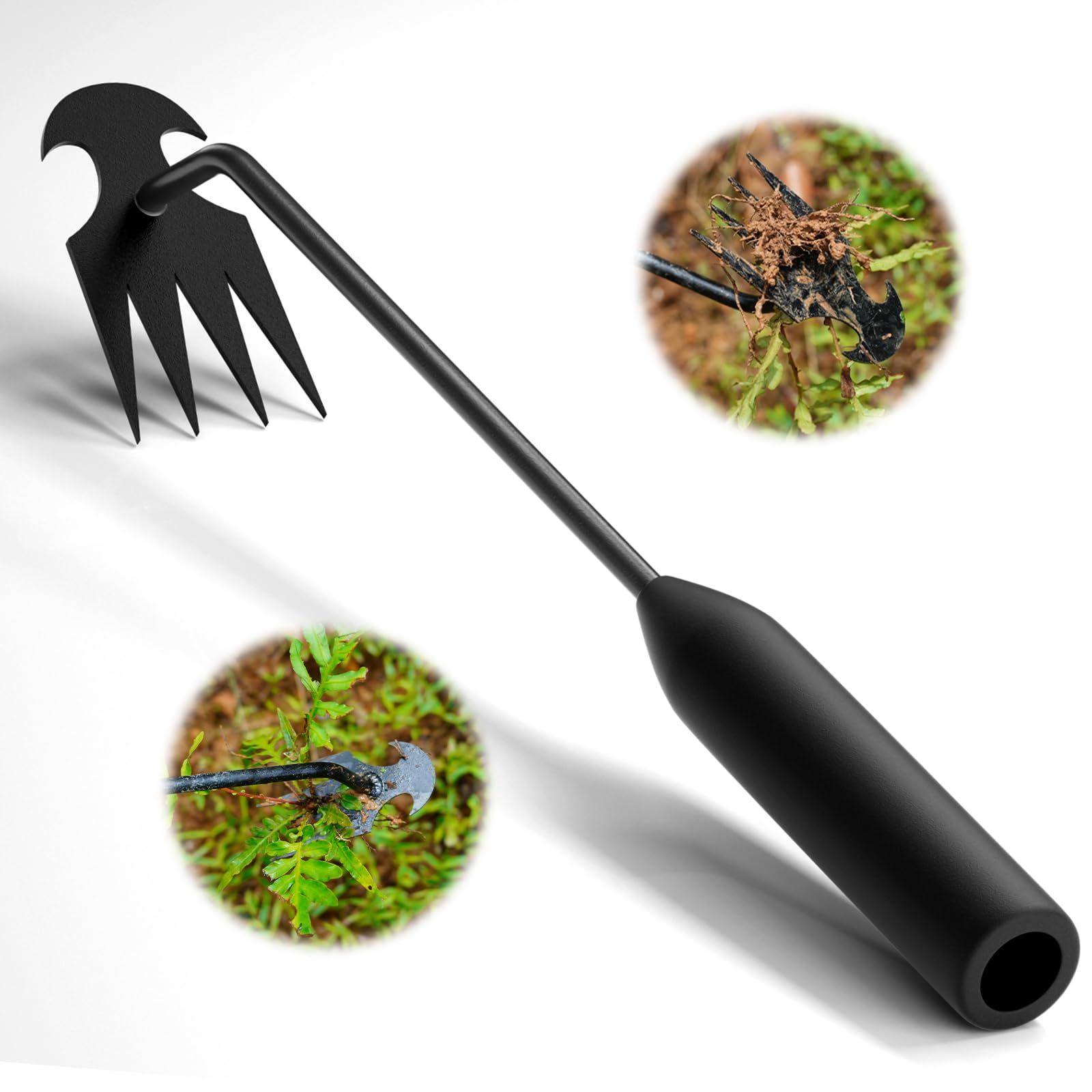 4-Claw Steel Weed Puller Tool for Garden & Yard - Dandelion Remover