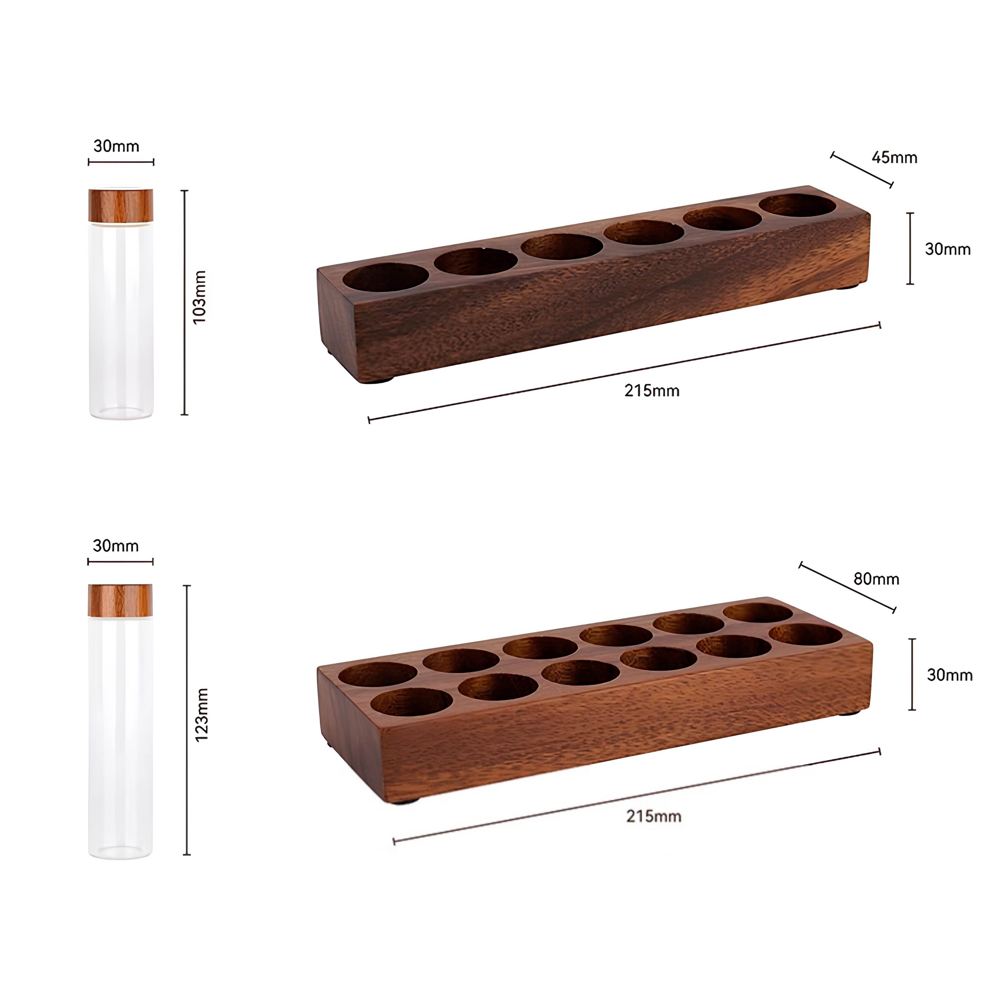 Premium Airtight Coffee Beans Storage Container - Glass Tube Display Rack for Kitchen Countertop - Perfect for Whole Bean Coffee Storage & Barista Style Home Brewing Station