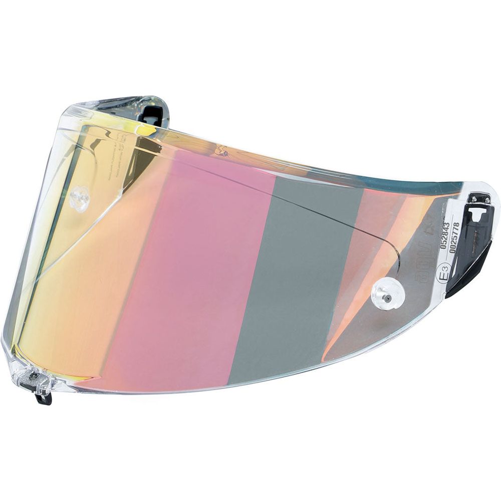 AGV Race 3 Motorcycle Helmet Anti-Scratch Visor - Rainbow Tinted Shield for Racing & Street Riding - Enhanced Visibility & UV Protection