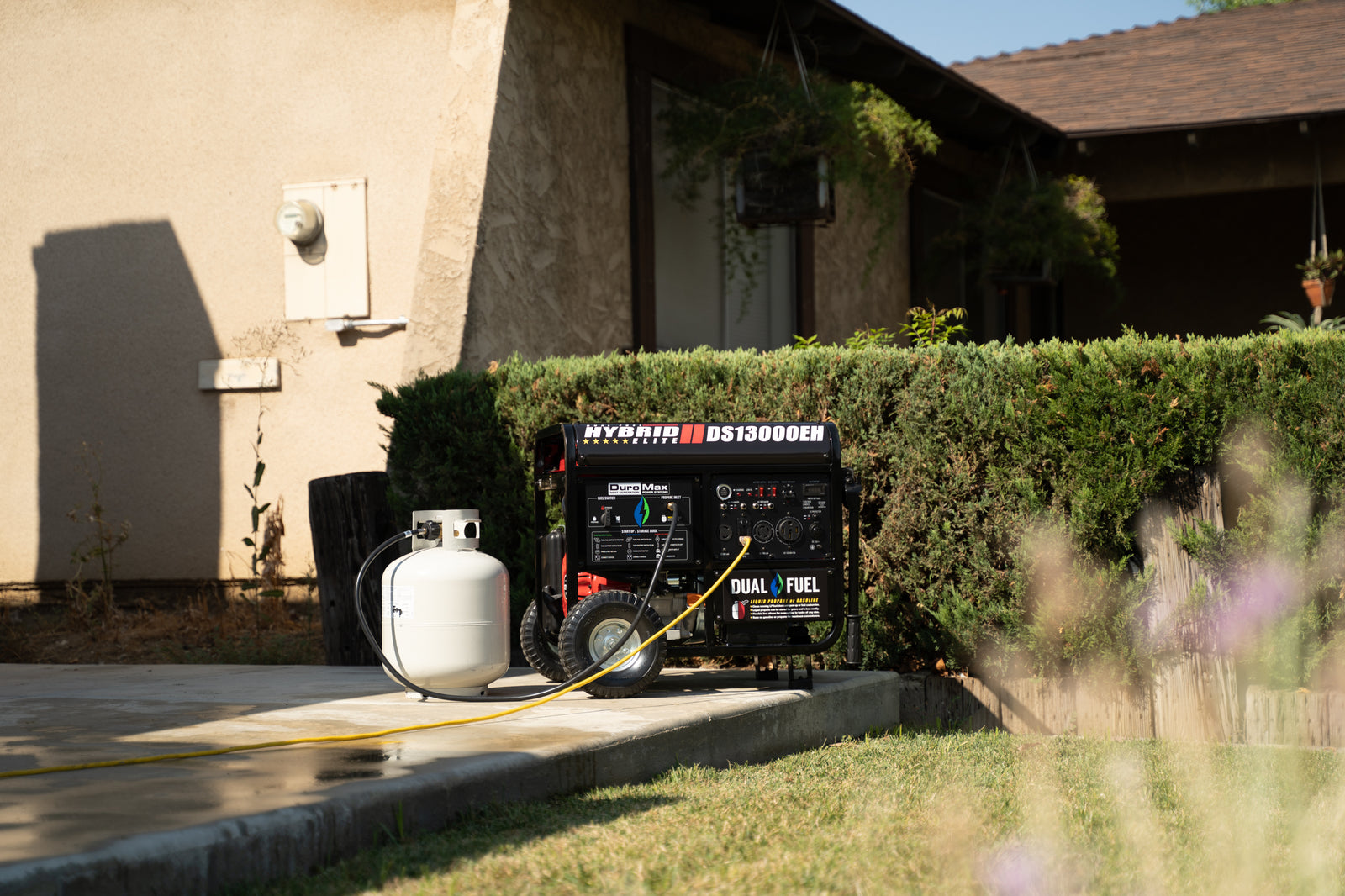 13,000W Dual Fuel Portable Generator - Gas & Propane Powered - Reliable Backup Power for Home, Camping & Emergency Use