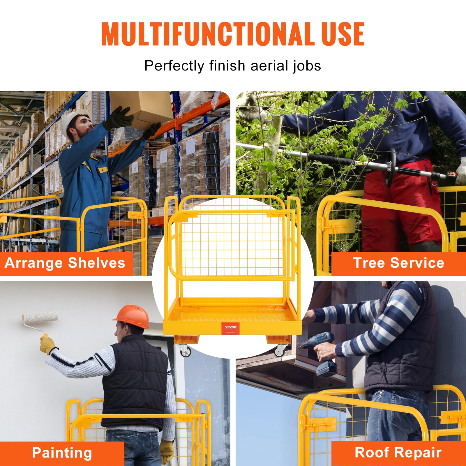BestEquip 1200lbs Capacity Forklift Safety Cage - 36