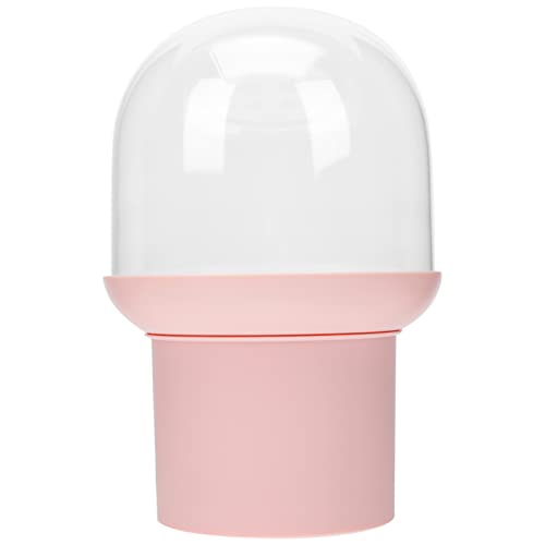 FOMIYES 12-Slot Makeup Brush Holder with Lid - Pink Organizer for Desktop & Travel