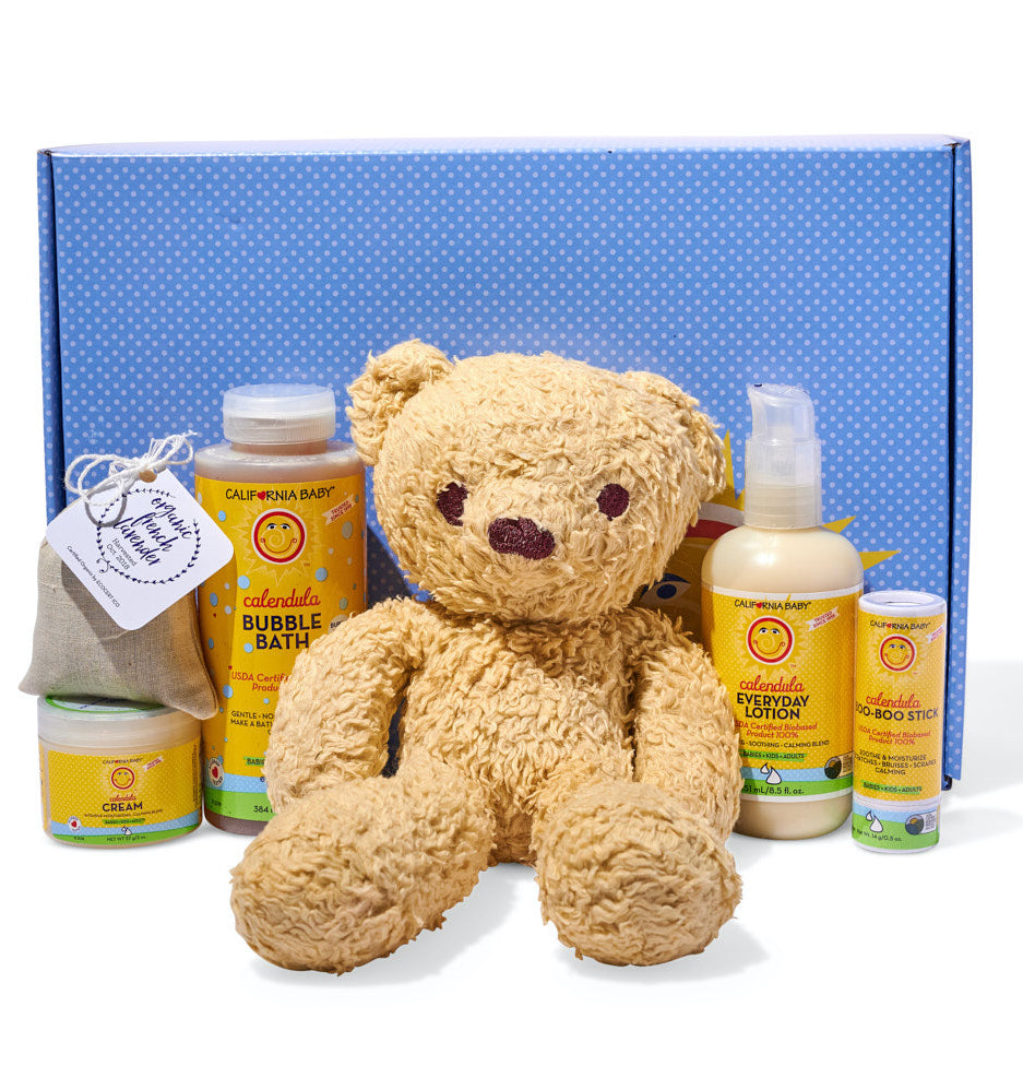 Calendula™ Teddy Bear Gift Box - Adorable Plush Stuffed Animal for Birthdays, Baby Showers & Valentine's Day | Perfect Cuddly Gift for Kids & Romantic Present