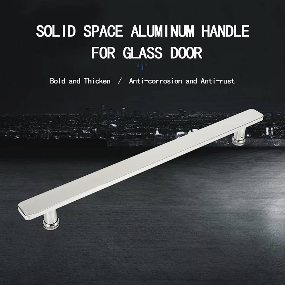 Stainless Steel Shower Door Handle Replacement - Push Pull Knob for Glass Shower Screen & Barn Doors - White - Perfect for Bathroom Renovation & Modern Home Decor