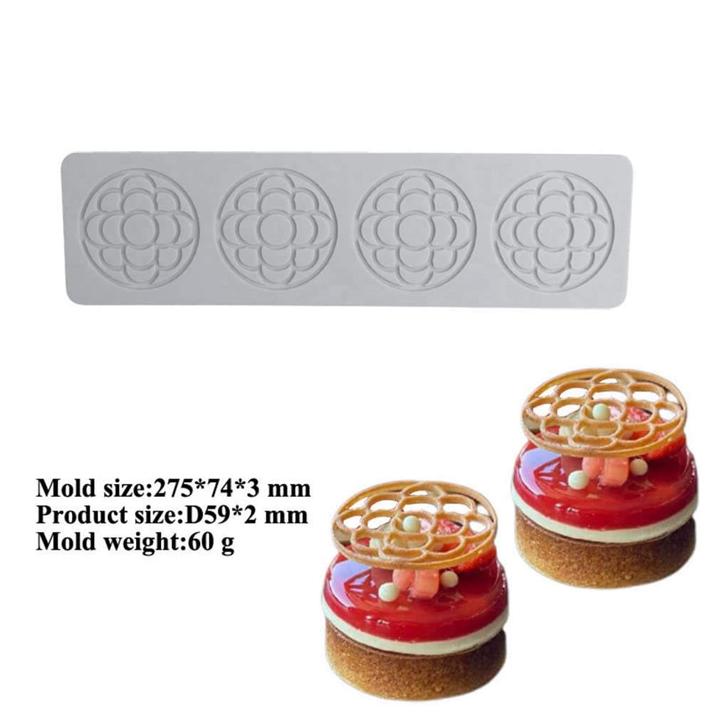 3D Flower Silicone Mold for Cake Decorating - Fondant Lace Pad, Polymer Clay, Cupcakes & Chocolate Candy (11x2.96x0.12 Inch) | Perfect for Wedding Cakes, Birthday Parties & DIY Sugar Crafts