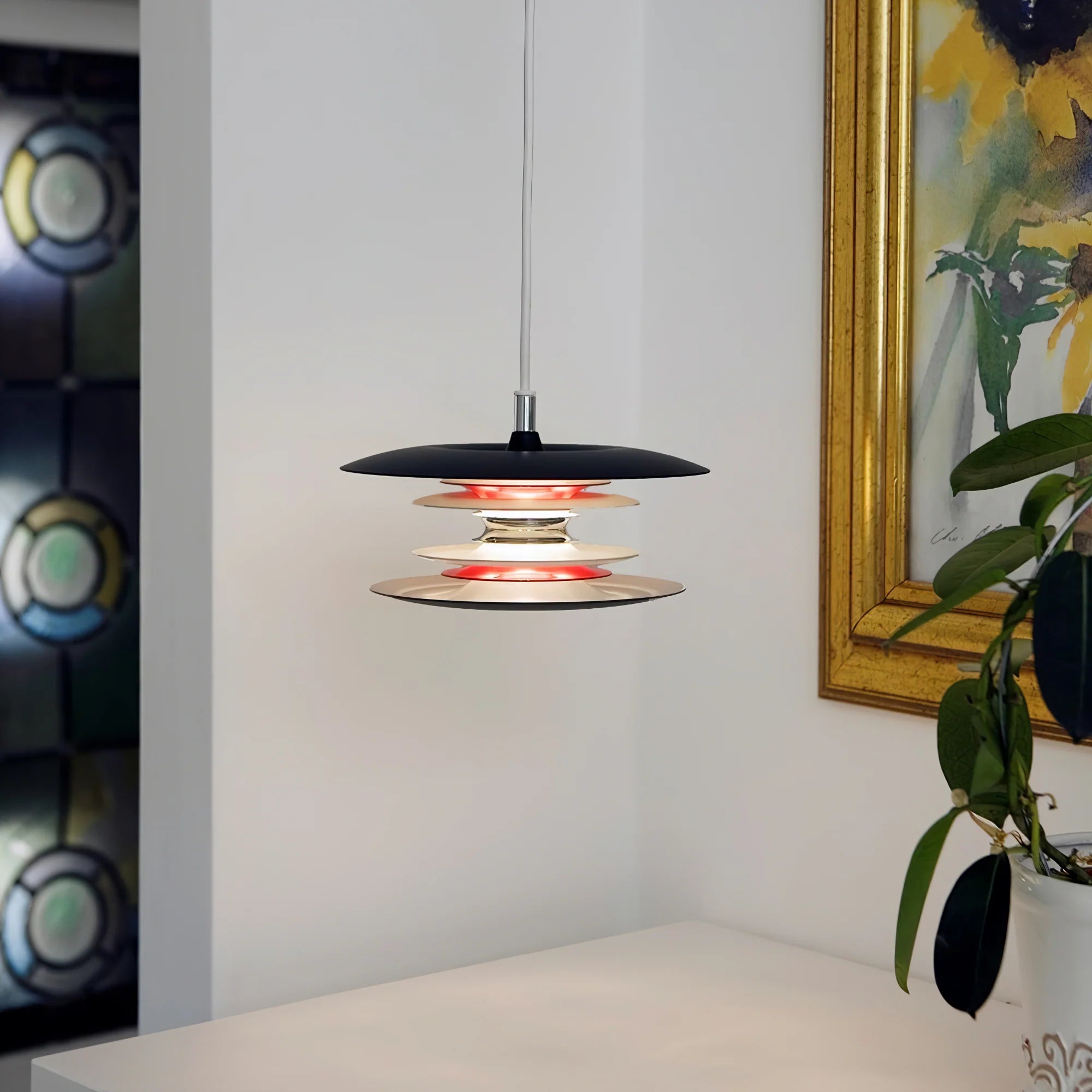 Reedie Pendant Lamp - Modern Handwoven Rattan Hanging Light Fixture for Dining Room, Kitchen Island & Bedroom Decor