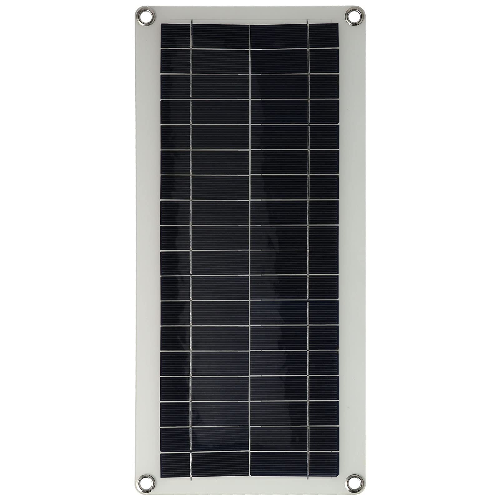 20W Polycrystalline Solar Panel with Dual USB Ports - Flexible, Durable & High Efficiency Solar Charger for Cars, Boats, RVs - Includes 4 Suction Cups for Easy Installation (Perfect for Outdoor, Camping, Emergency Power)